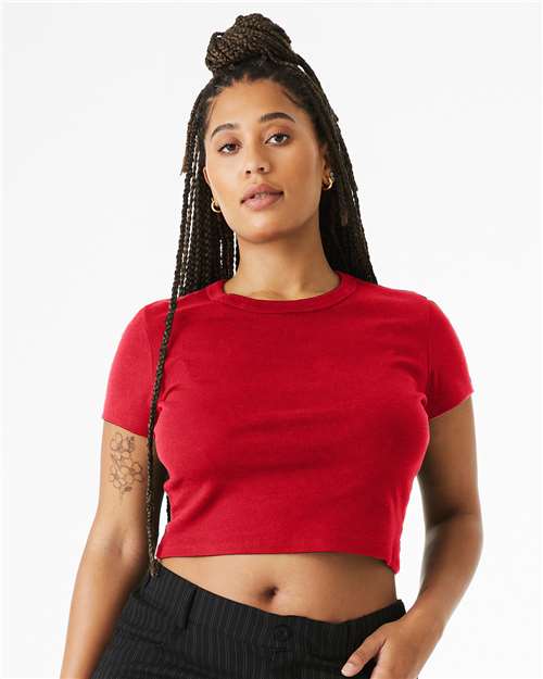 BELLA  CANVAS 1010 Women's Micro Rib Baby Tee - Front view
