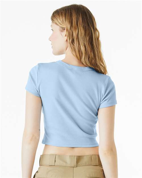 BELLA  CANVAS 1010 Women's Micro Rib Baby Tee - Back view