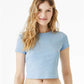 BELLA  CANVAS 1010 Women's Micro Rib Baby Tee - Front view