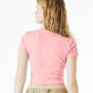 BELLA  CANVAS 1010 Women's Micro Rib Baby Tee - Back view