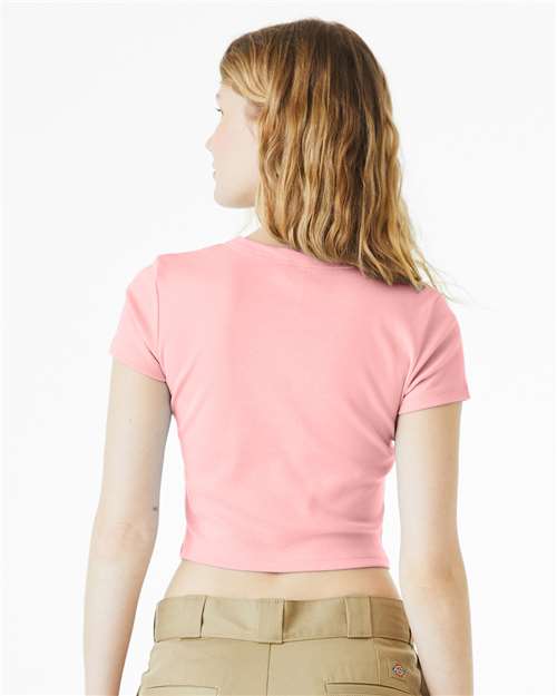 BELLA  CANVAS 1010 Women's Micro Rib Baby Tee - Back view