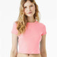 BELLA  CANVAS 1010 Women's Micro Rib Baby Tee - Front view
