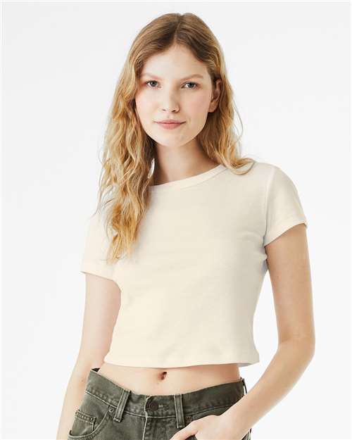 BELLA  CANVAS 1010 Women's Micro Rib Baby Tee - Front view
