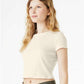 BELLA  CANVAS 1010 Women's Micro Rib Baby Tee - Side view