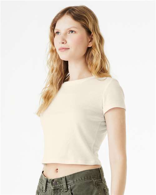 BELLA  CANVAS 1010 Women's Micro Rib Baby Tee - Side view