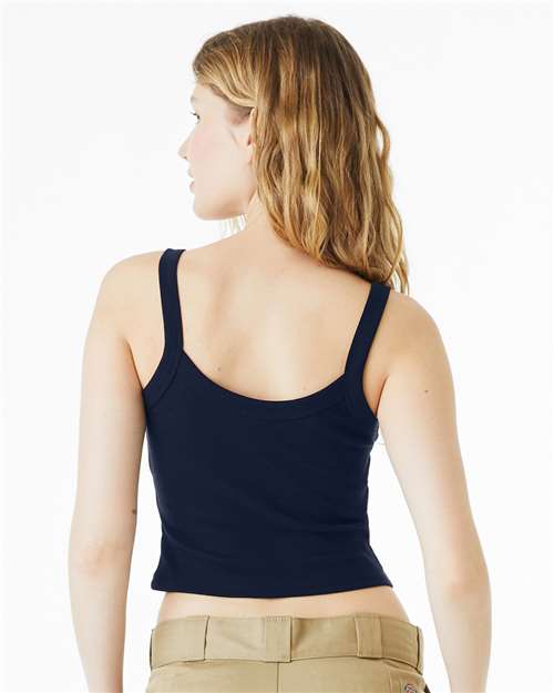 BELLA  CANVAS 1012 Women's Micro Rib Spaghetti Strap Tank - Back view