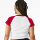 BELLA  CANVAS 1201 Women's Micro Rib Raglan Baby Tee - Back view
