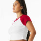BELLA  CANVAS 1201 Women's Micro Rib Raglan Baby Tee - Side view