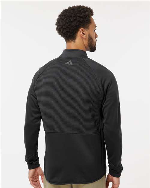 Adidas A587 Men's Performance Quarter-Zip Pullover - Back view