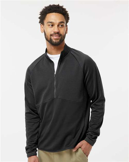 Adidas A587 Men's Performance Quarter-Zip Pullover - Front view