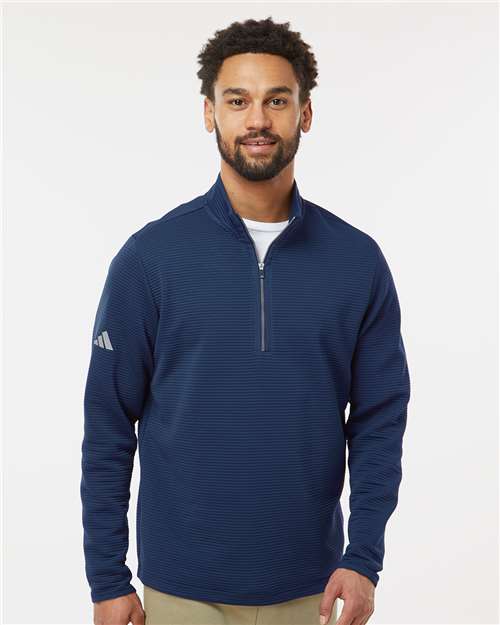Adidas A588 Men's Spacer Quarter-Zip Pullover - Front view