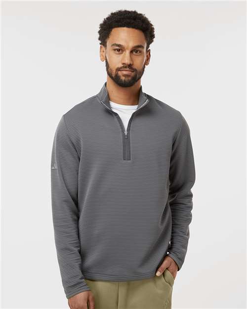 Adidas A588 Men's Spacer Quarter-Zip Pullover - Front view