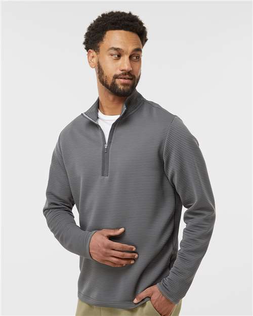 Adidas A588 Men's Spacer Quarter-Zip Pullover - Side view