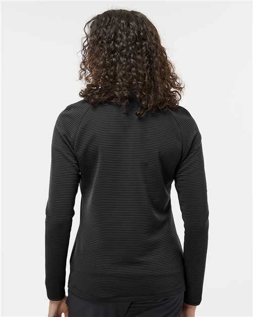 Adidas A589 Women's Spacer Quarter-Zip Pullover - Back view