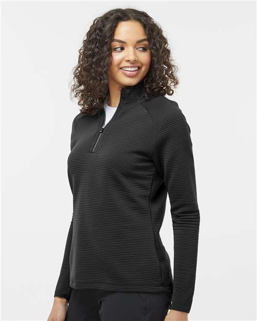 Adidas A589 Women's Spacer Quarter-Zip Pullover - Side view