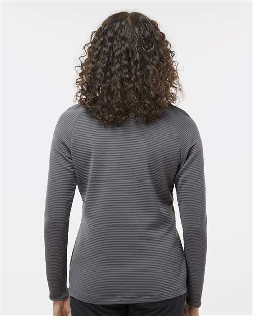 Adidas A589 Women's Spacer Quarter-Zip Pullover - Back view