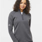 Adidas A589 Women's Spacer Quarter-Zip Pullover - Front view