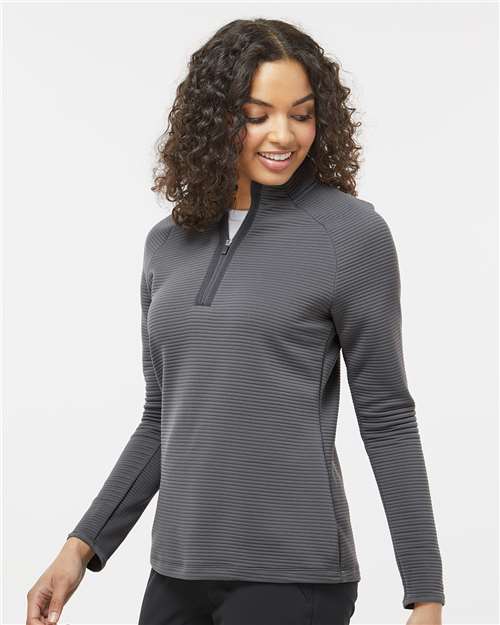 Adidas A589 Women's Spacer Quarter-Zip Pullover - Side view