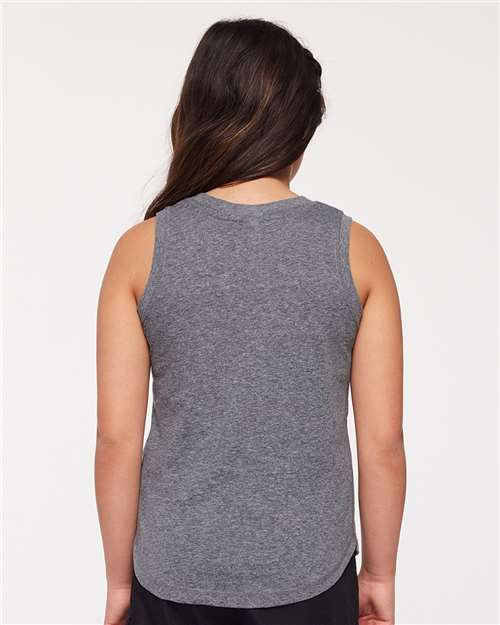 LAT 2692 Girls' Relaxed Fine Jersey Tank - Back view