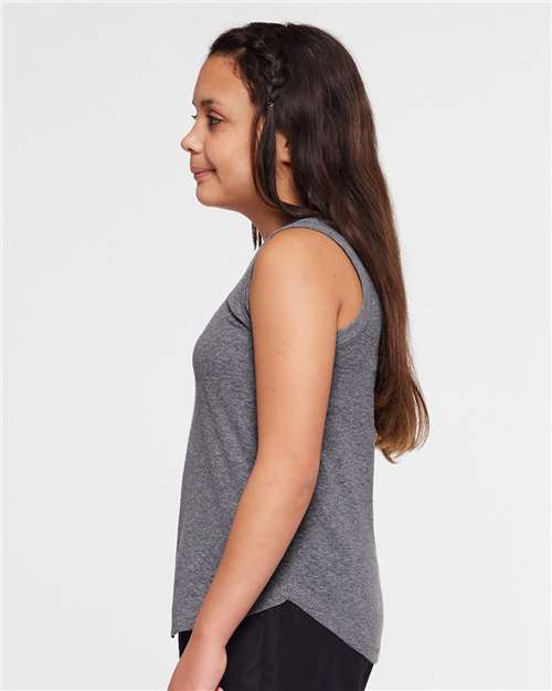 LAT 2692 Girls' Relaxed Fine Jersey Tank - Side view