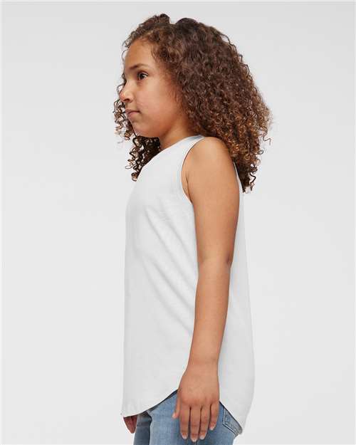 LAT 2692 Girls' Relaxed Fine Jersey Tank - Side view