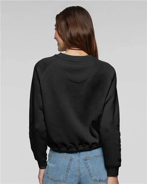 LAT 3528 Women's Relaxed Boxy Crewneck Sweatshirt - Back view