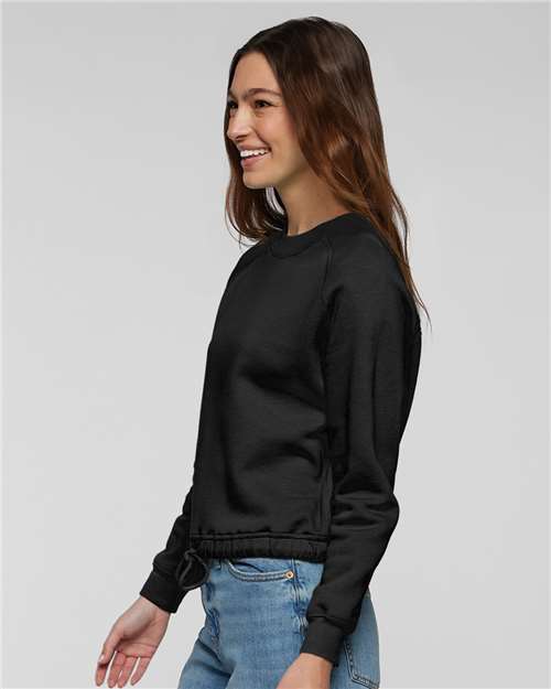 LAT 3528 Women's Relaxed Boxy Crewneck Sweatshirt - Side view