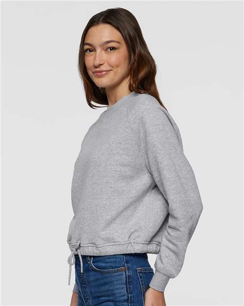LAT 3528 Women's Relaxed Boxy Crewneck Sweatshirt - Side view
