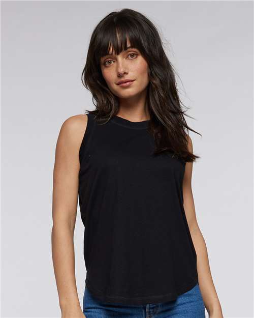 LAT 3592 Women's Relaxed Fine Jersey Tank - Front view