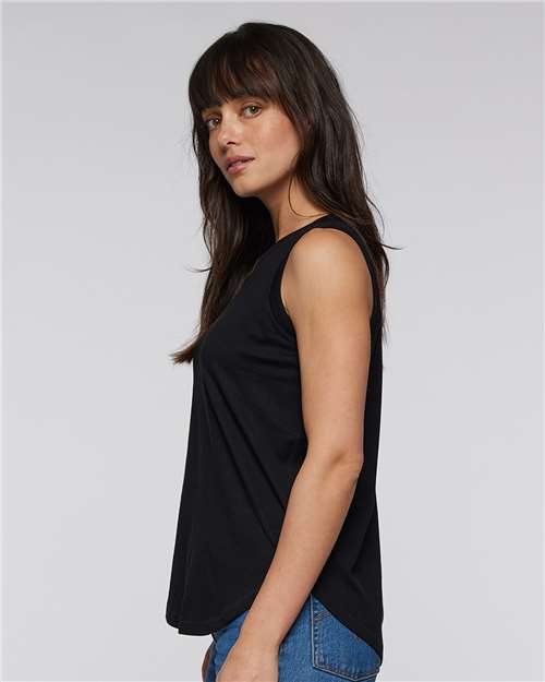 LAT 3592 Women's Relaxed Fine Jersey Tank - Side view