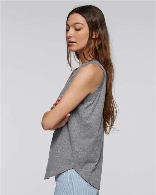 LAT 3592 Women's Relaxed Fine Jersey Tank - Side view