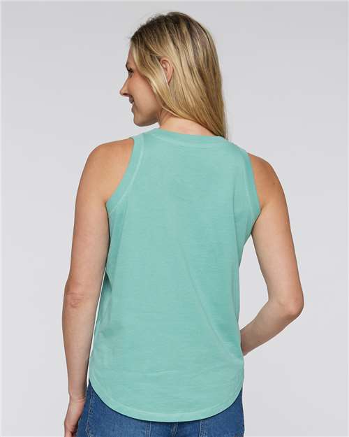 LAT 3592 Women's Relaxed Fine Jersey Tank - Back view