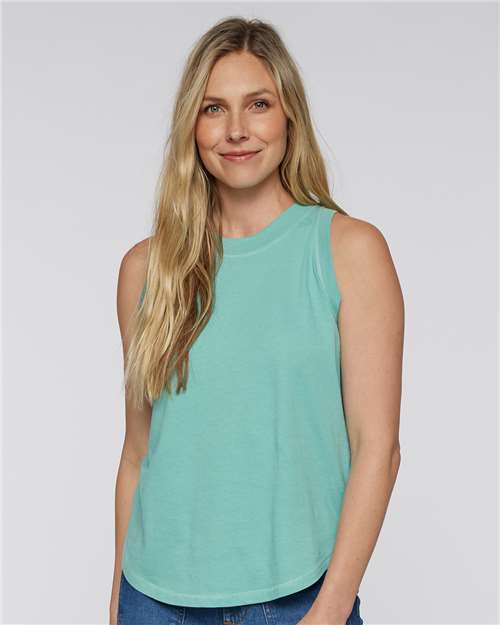 LAT 3592 Women's Relaxed Fine Jersey Tank - Front view