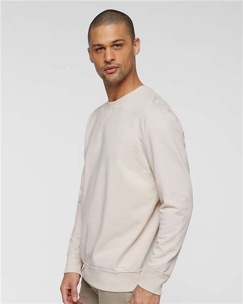 LAT 6935 Unisex Vintage Wash Crewneck Sweatshirt - Side view