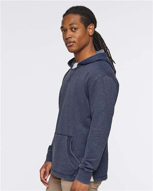 LAT 6936 Unisex Vintage Wash Hoodie Sweatshirt - Side view