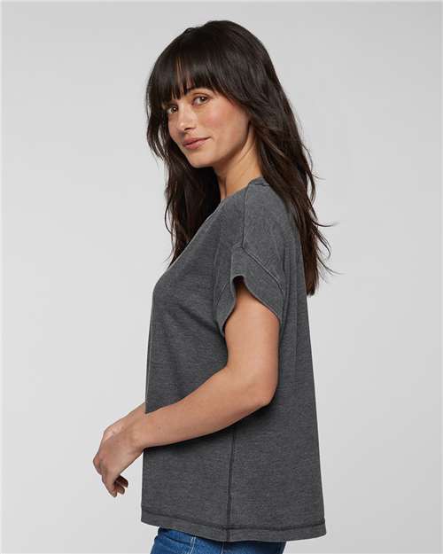 LAT 3502 Women's Vintage Wash Tee - Side view