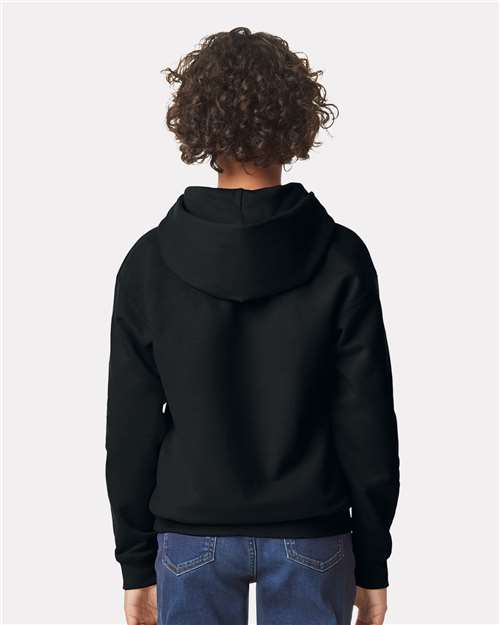 Gildan SF500B Youth Softstyle? Midweight Hooded Sweatshirt - Back view