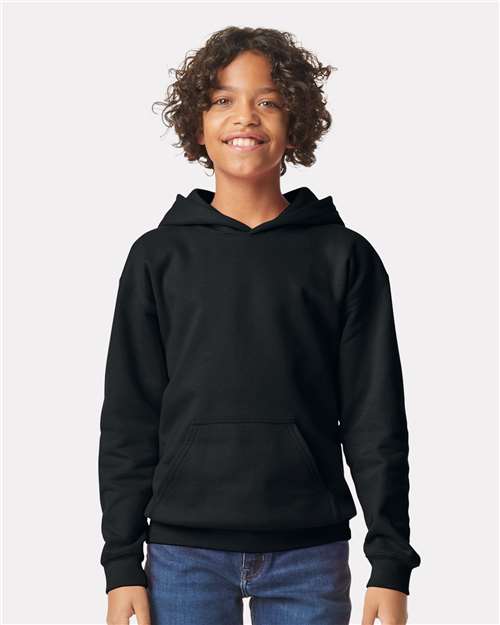 Gildan SF500B Youth Softstyle? Midweight Hooded Sweatshirt - Front view