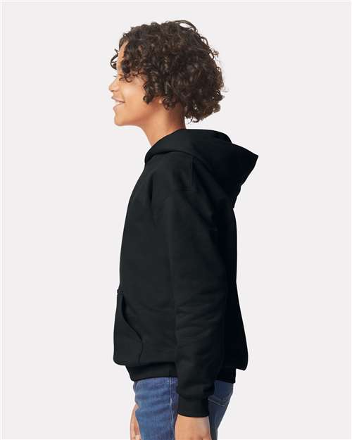 Gildan SF500B Youth Softstyle? Midweight Hooded Sweatshirt - Side view