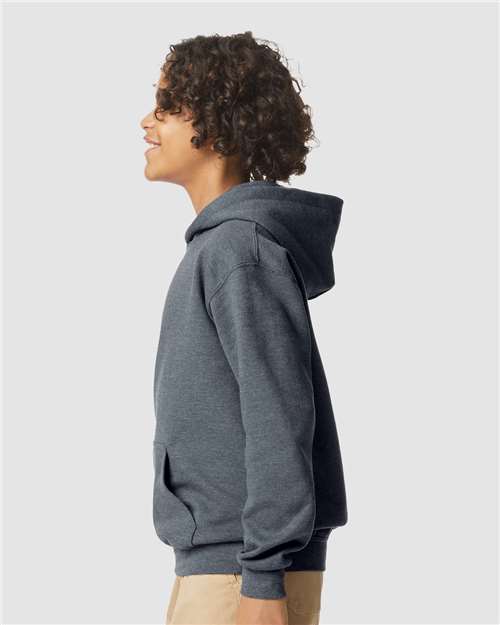Gildan SF500B Youth Softstyle? Midweight Hooded Sweatshirt - Side view
