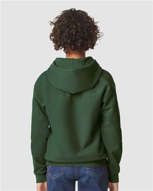Gildan SF500B Youth Softstyle? Midweight Hooded Sweatshirt - Back view