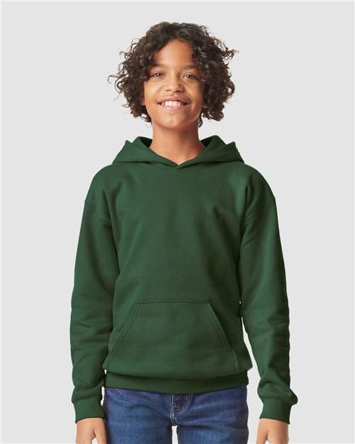 Gildan SF500B Youth Softstyle? Midweight Hooded Sweatshirt - Front view