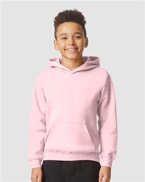 Gildan SF500B Youth Softstyle? Midweight Hooded Sweatshirt - Front view