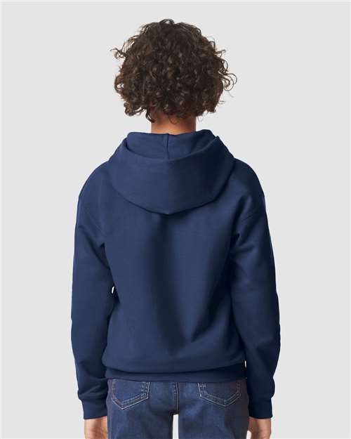 Gildan SF500B Youth Softstyle? Midweight Hooded Sweatshirt - Back view