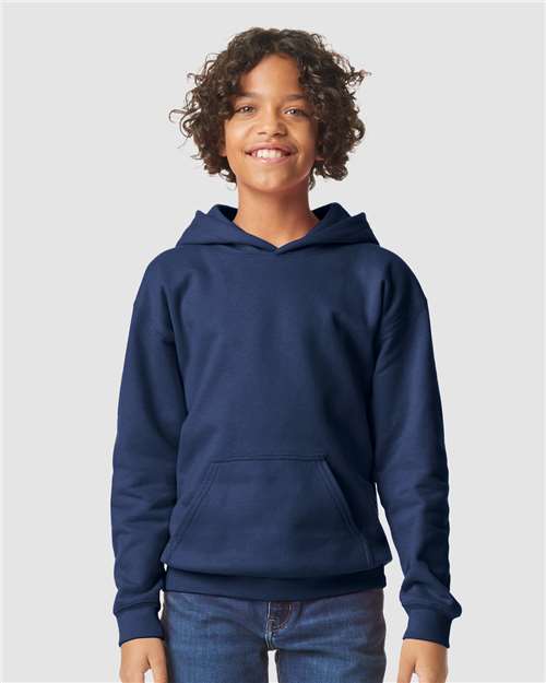Gildan SF500B Youth Softstyle? Midweight Hooded Sweatshirt - Front view