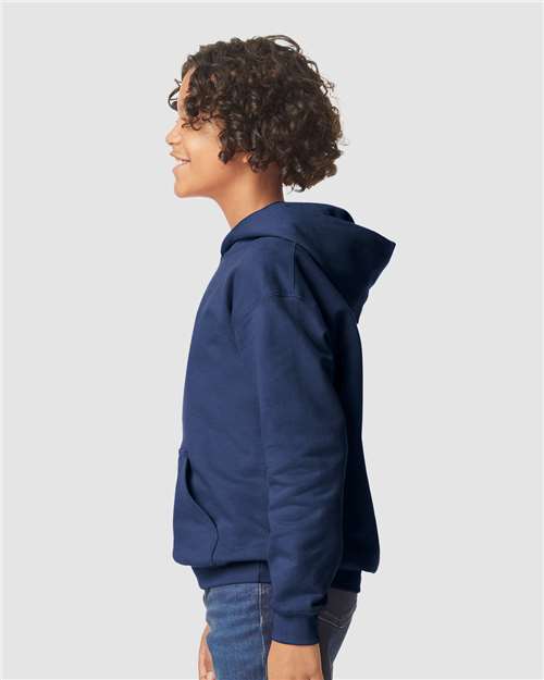 Gildan SF500B Youth Softstyle? Midweight Hooded Sweatshirt - Side view