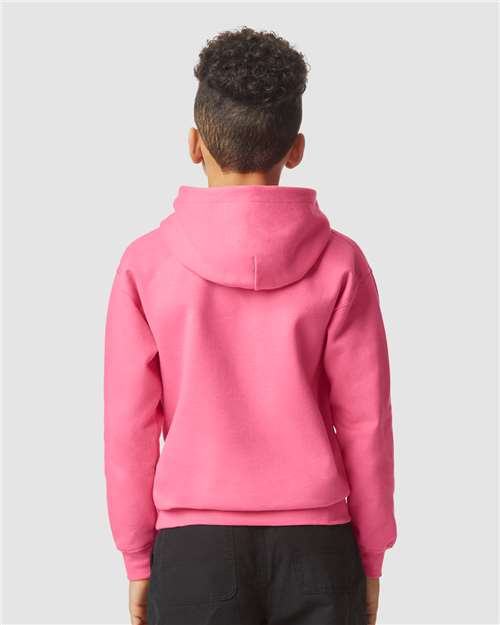 Gildan SF500B Youth Softstyle? Midweight Hooded Sweatshirt - Back view