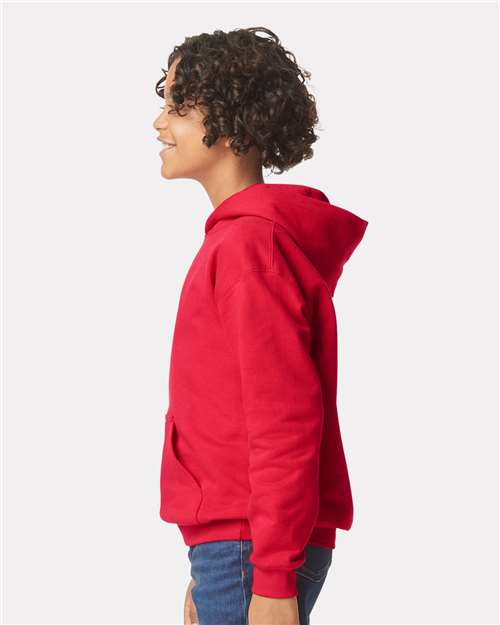 Gildan SF500B Youth Softstyle? Midweight Hooded Sweatshirt - Side view