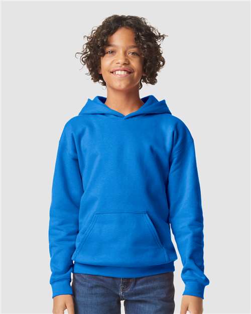 Gildan SF500B Youth Softstyle? Midweight Hooded Sweatshirt - Front view