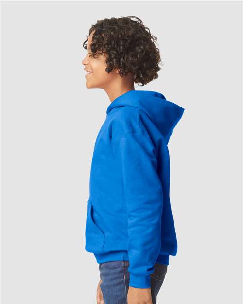 Gildan SF500B Youth Softstyle? Midweight Hooded Sweatshirt - Side view
